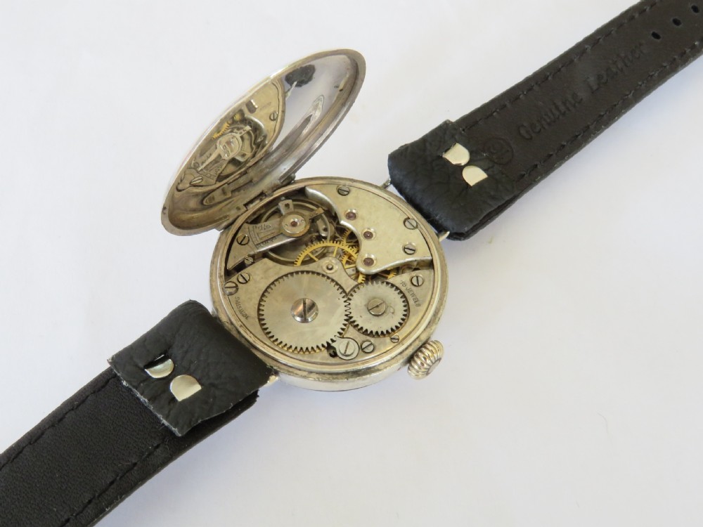 Antique silver wrist watch, 1924 View III