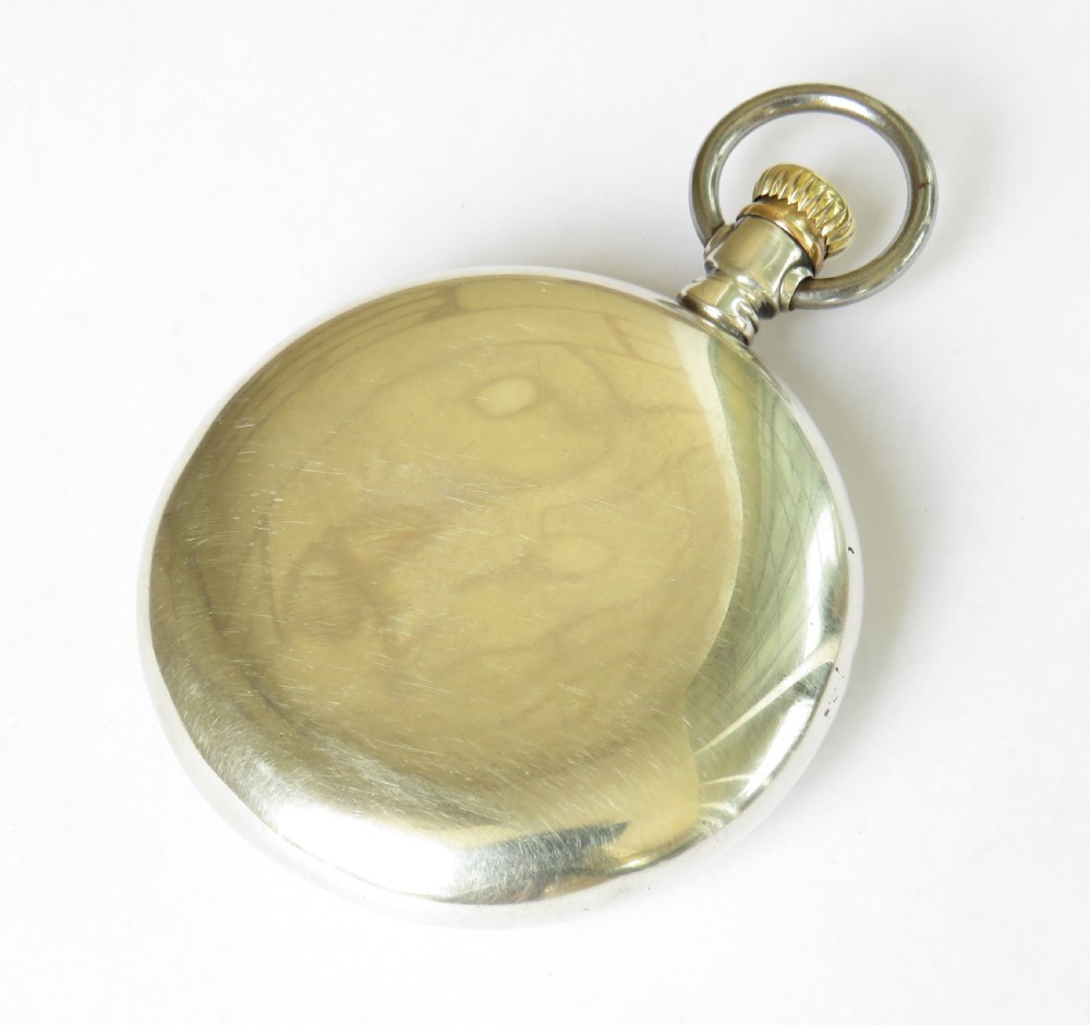 Antique silver Longines pocket watch, 1911 View IV