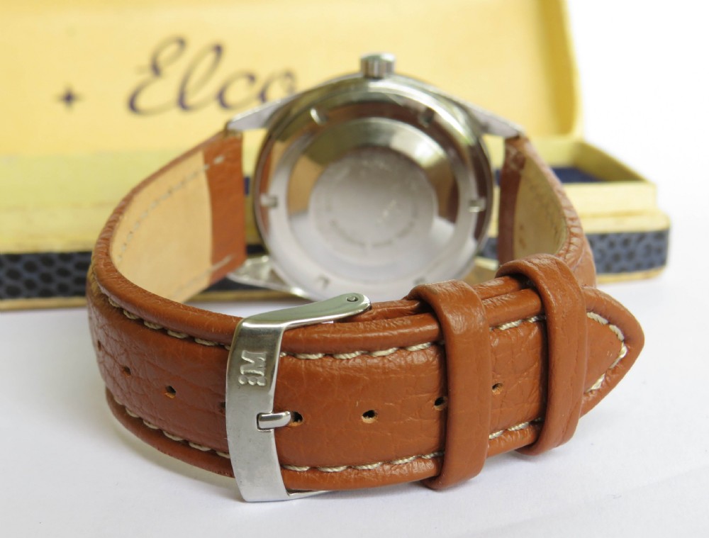 Gents Elco automatic wrist watch, c1960 View V