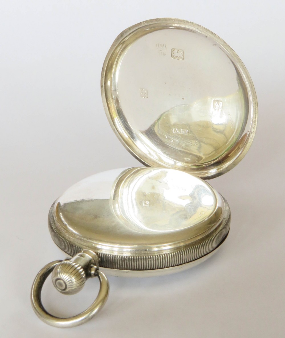 Antique silver Buren Grand Prix pocket watch, 1923 View III