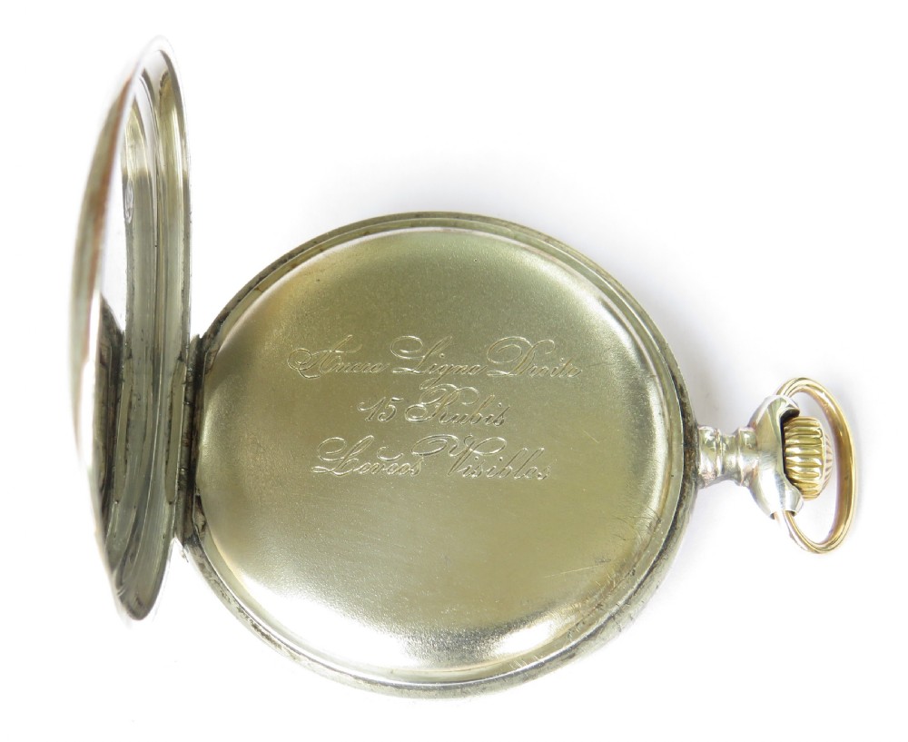 Antique silver Cortebert pocket watch View III