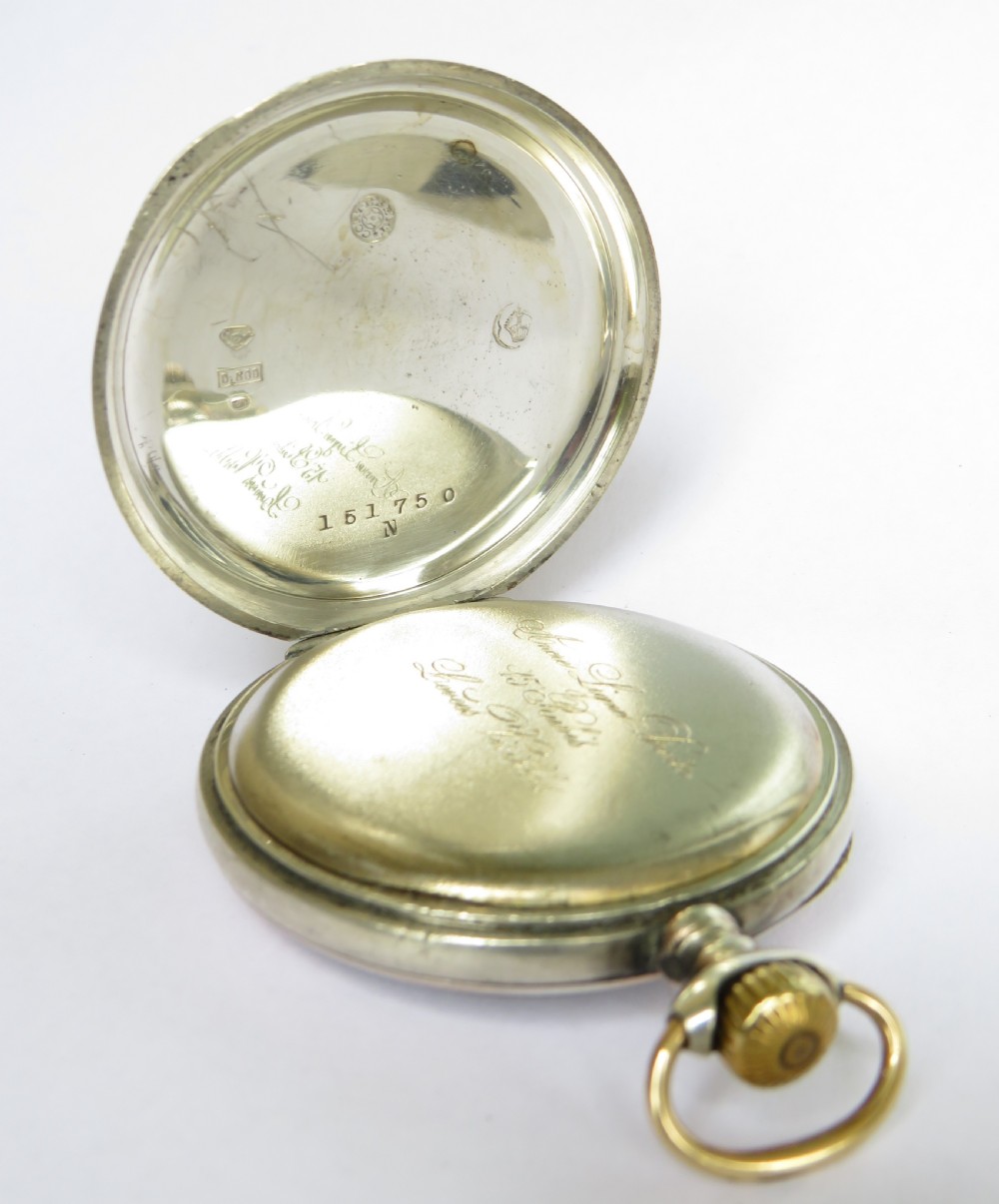 Antique silver Cortebert pocket watch View IV