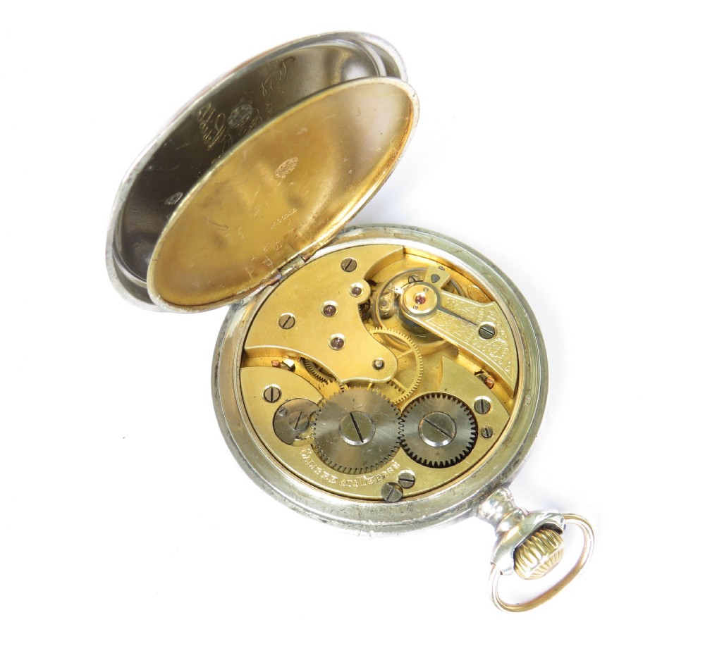 Antique silver Cortebert pocket watch View V
