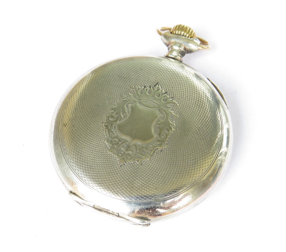 Antique silver Cortebert pocket watch View VI