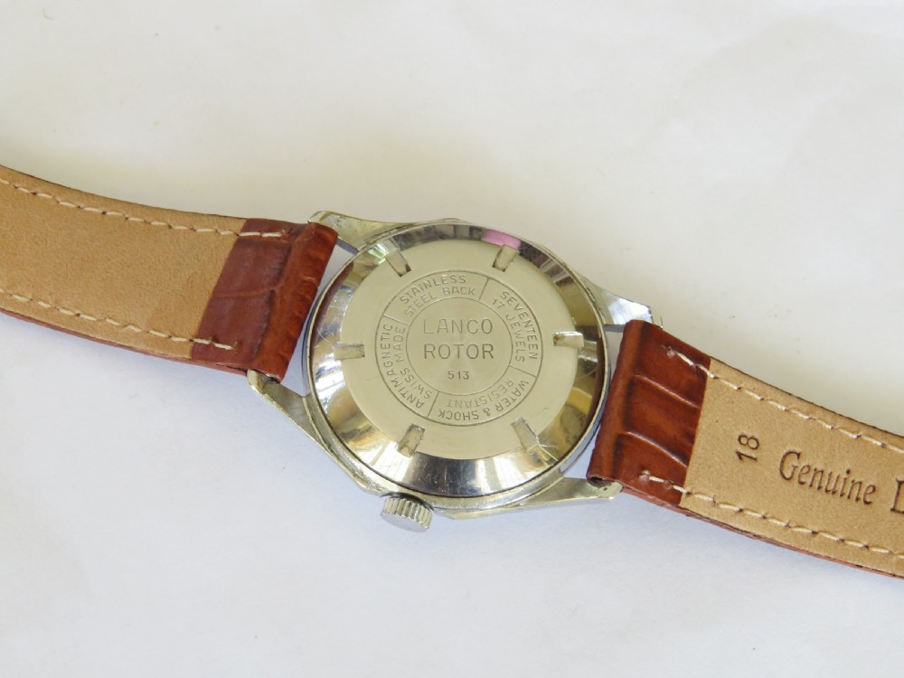 Gents 1950s Lanco Rotor automatic wrist watch View IV