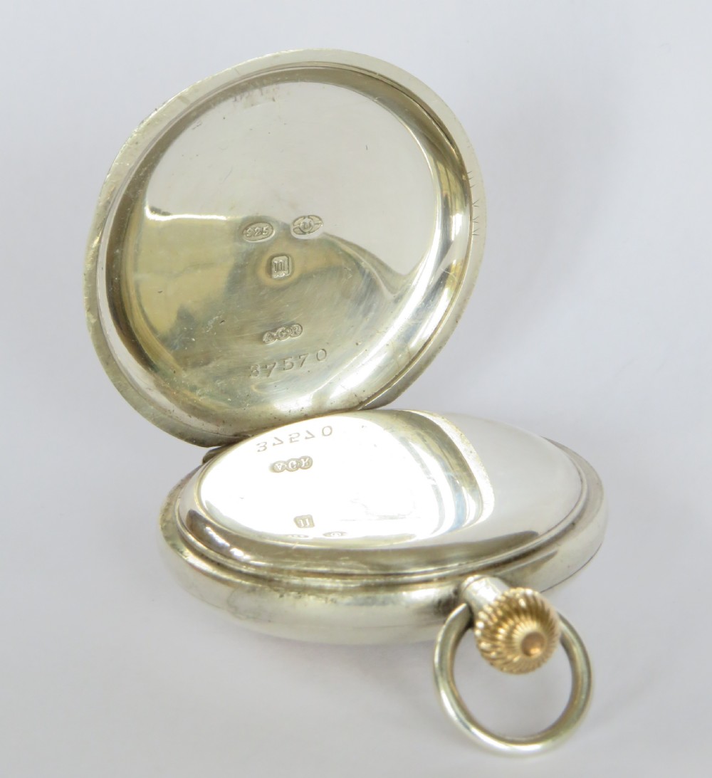 Antique silver and gold half hunter fob watch View IV