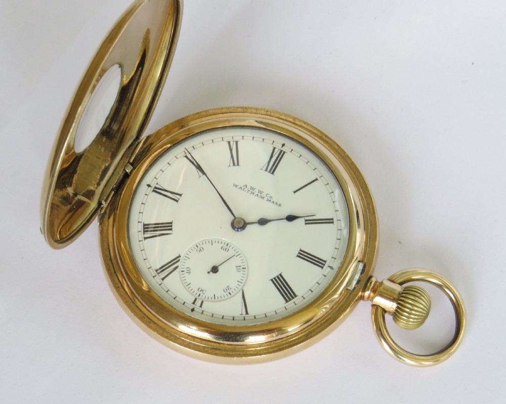 Antique Waltham Beacon full hunter pocket watch, 1899 View III