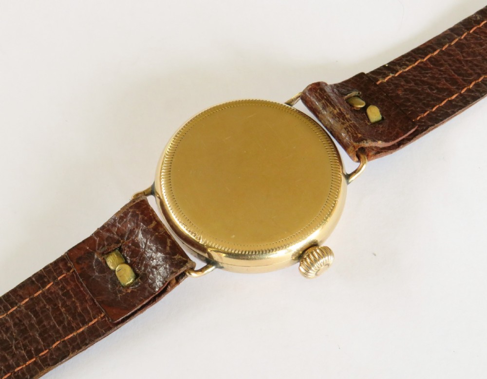 Antique 9ct gold Waltham wrist watch, 1921 View IV