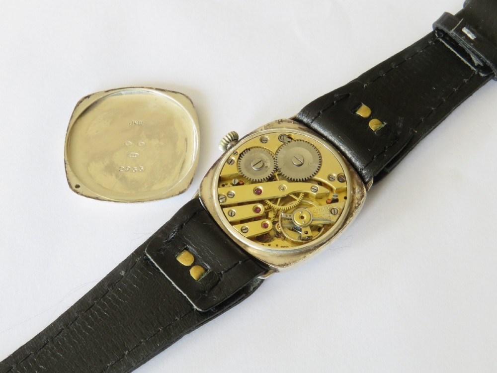 Gents silver wrist watch, 1926 View III