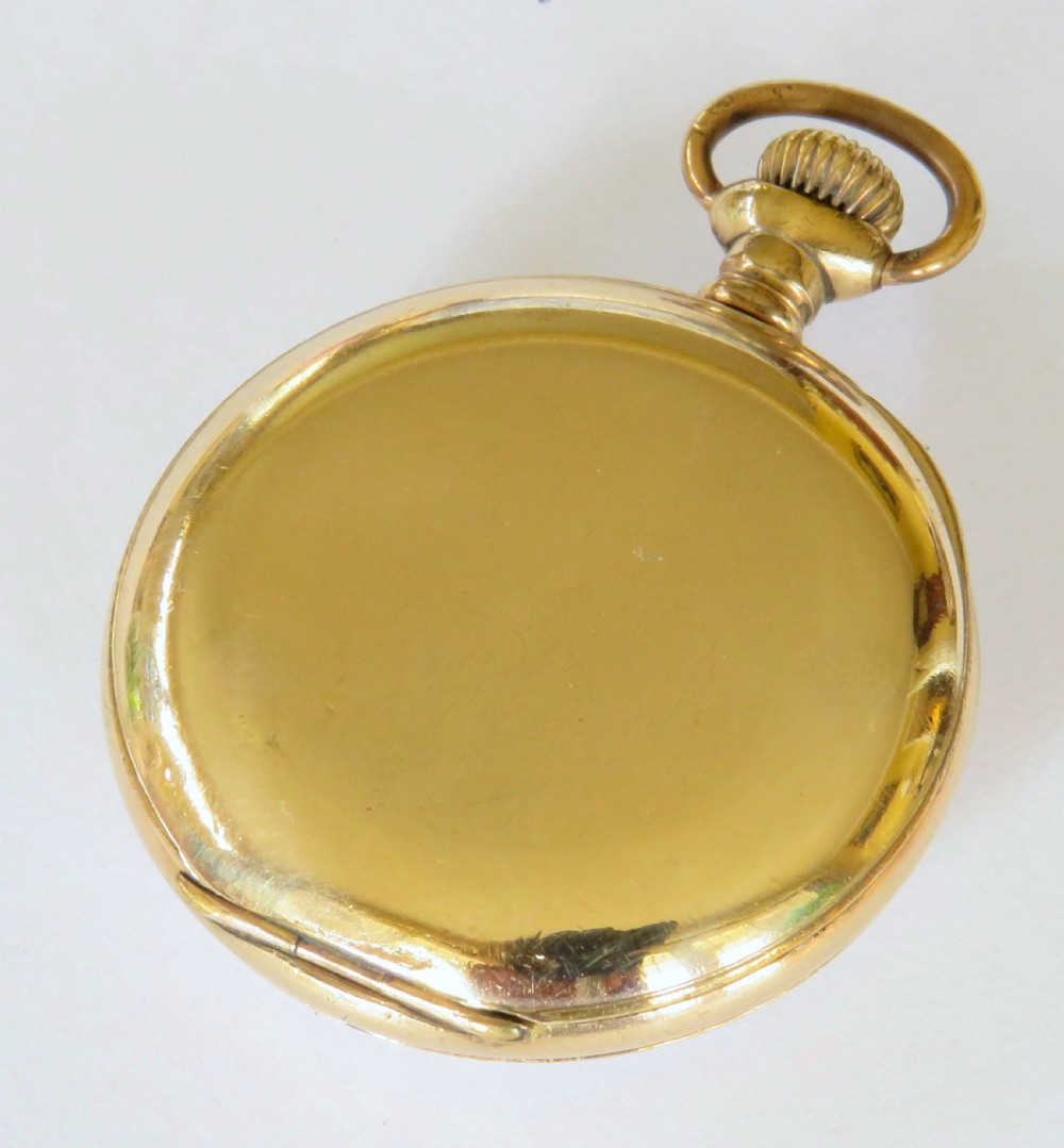Miniature antique Waltham pocket watch, 1914 View V