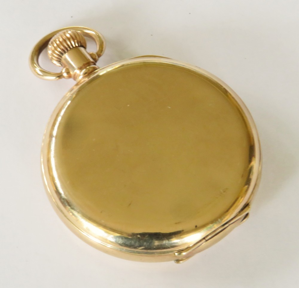 Antique Waltham Traveler full hunter pocket watch, 1905 View VI