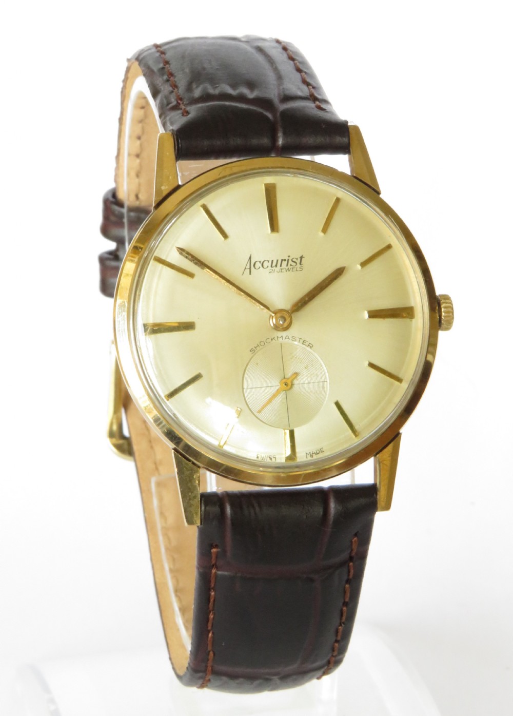 Gents 9ct gold Accurist wrist watch, 1964 View II
