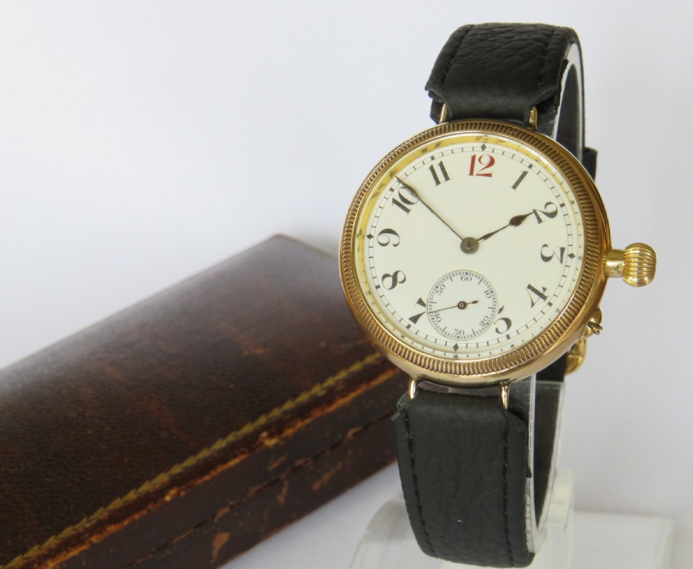 Gents 9ct gold Longines wrist watch, 1924