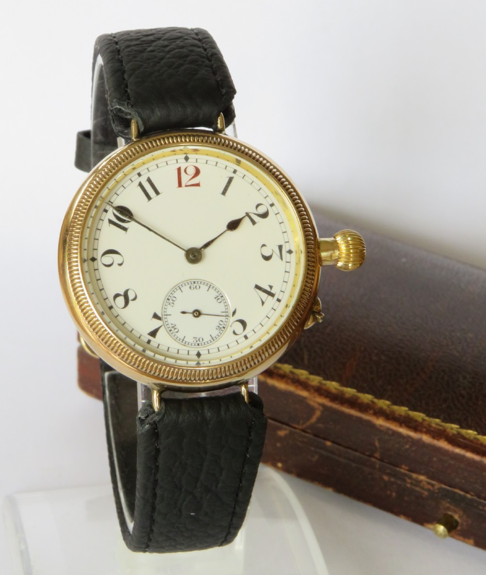 Gents 9ct gold Longines wrist watch, 1924 View II