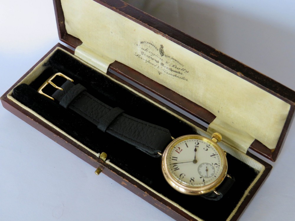 Gents 9ct gold Longines wrist watch, 1924 View III