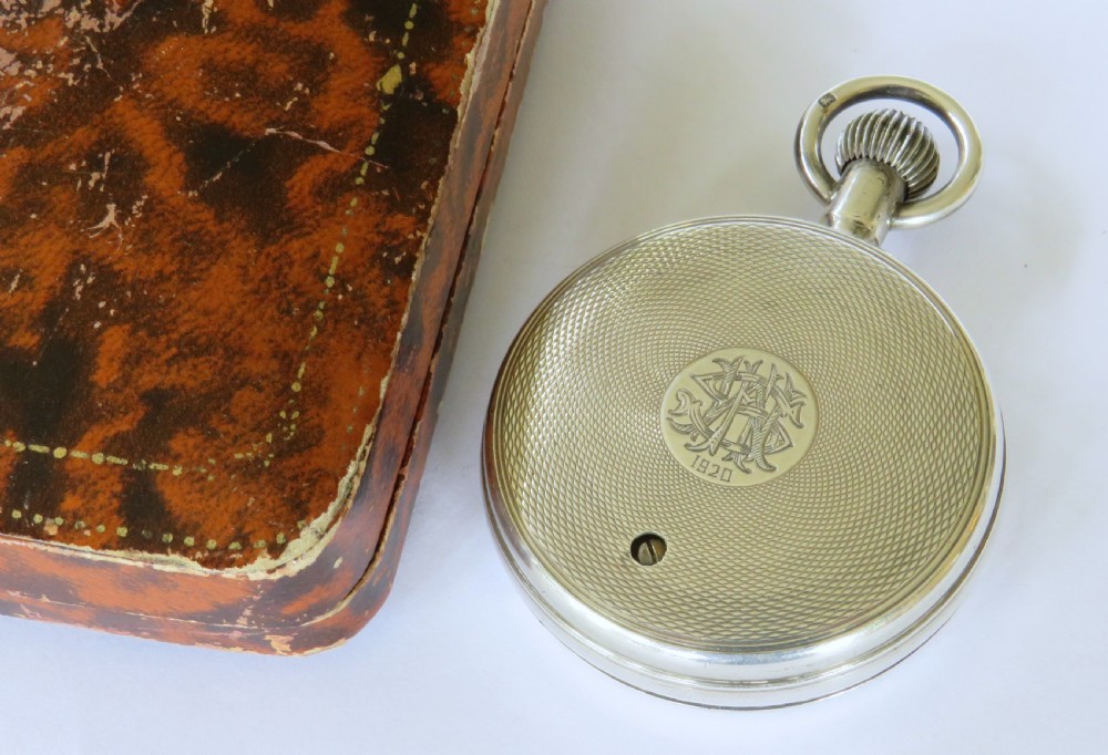 Antique silver hot air balloonist’s pocket barometer / altimeter View IV