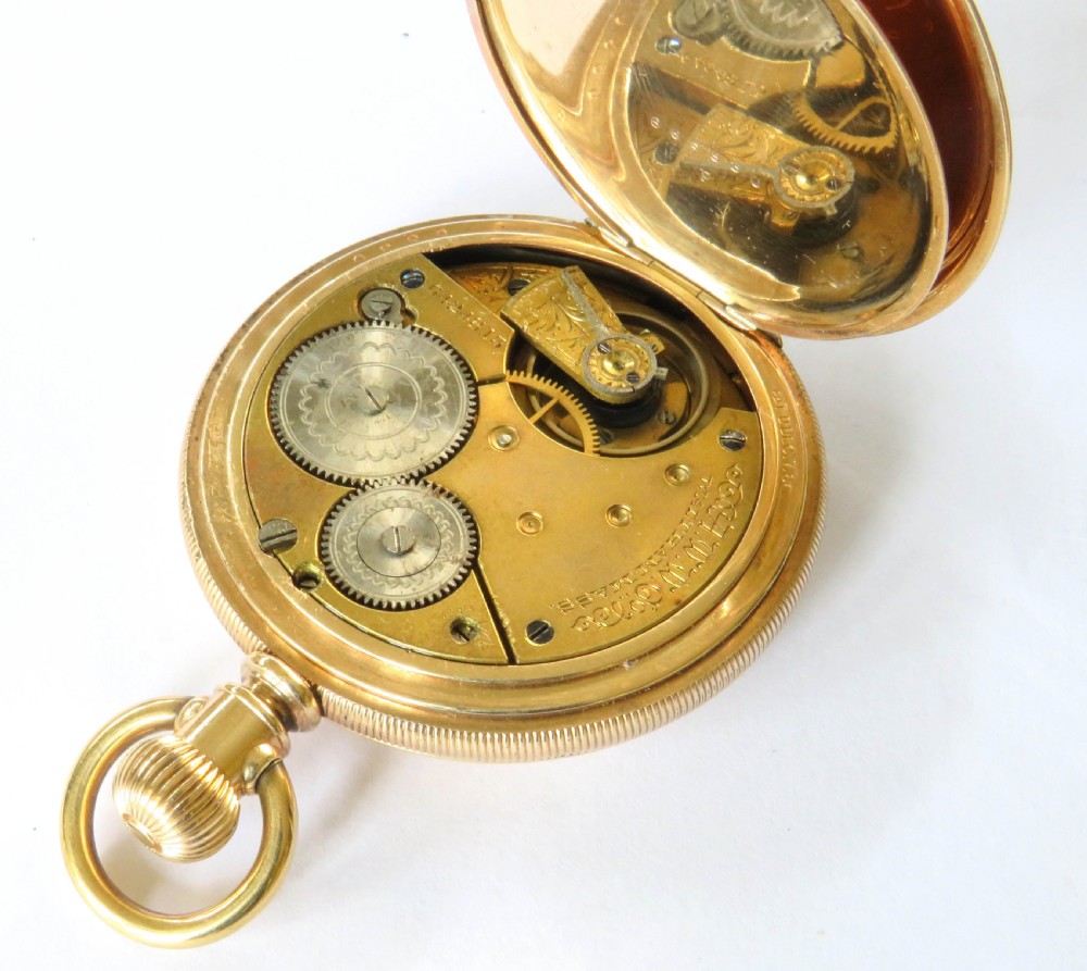 Antique Waltham full hunter pocket watch, 1895 View VI
