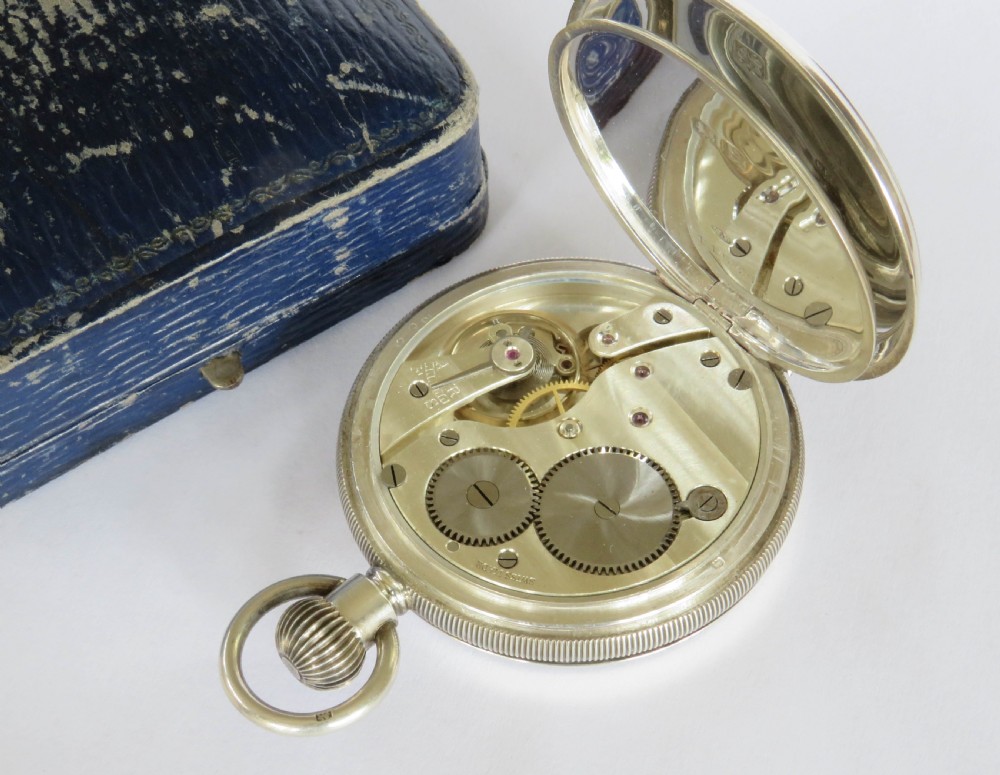 Antique Swiss silver pocket watch, 1917 View IV