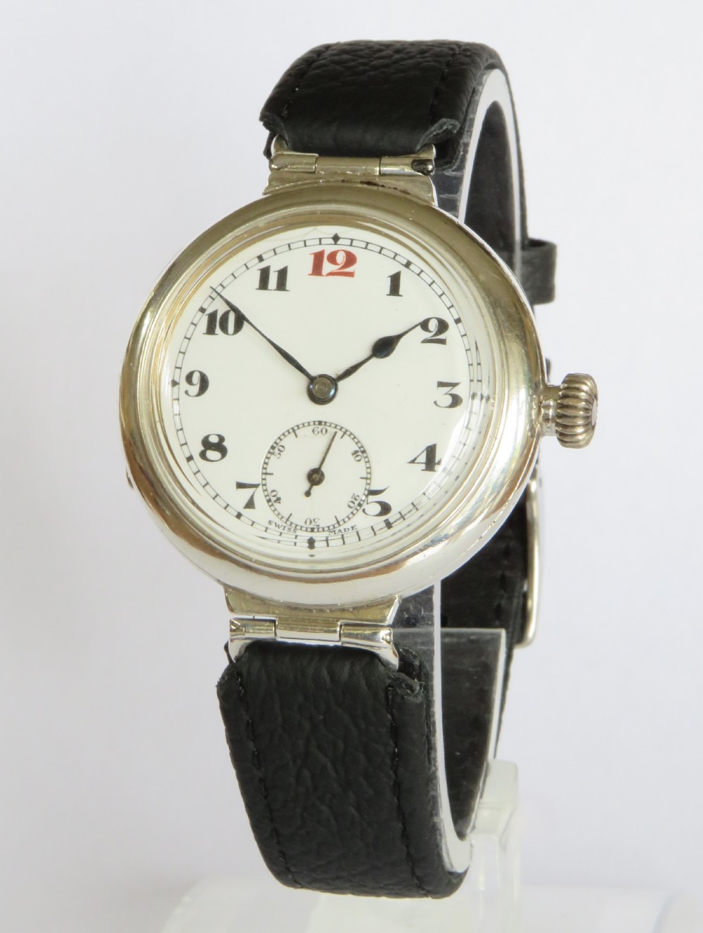 Gents antique silver wrist watch, 1915