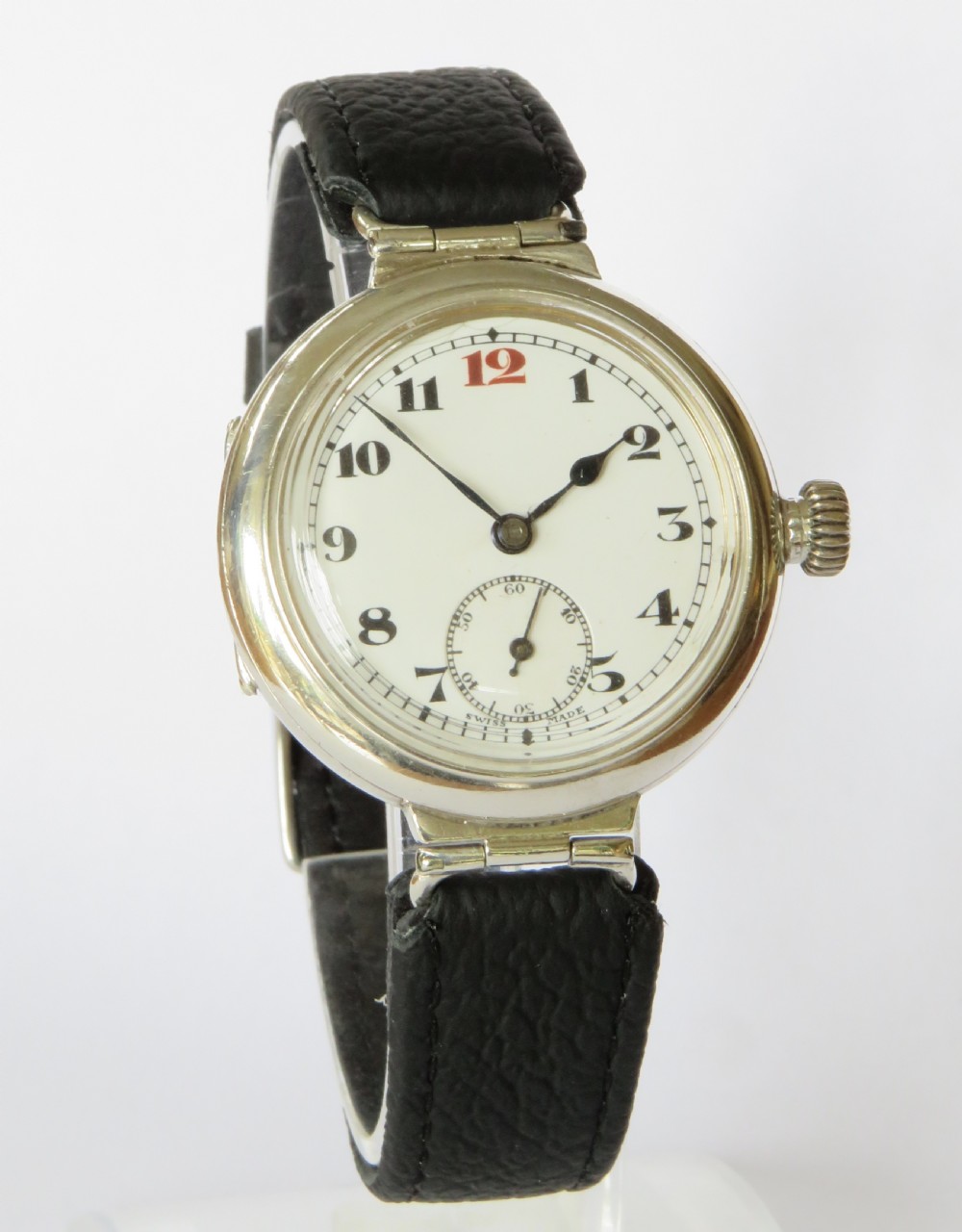Gents antique silver wrist watch, 1915 View II