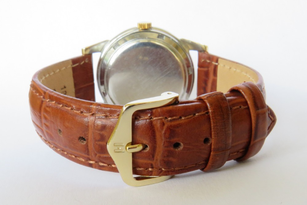 Gents Omega gold capped wrist watch, 1950 View V