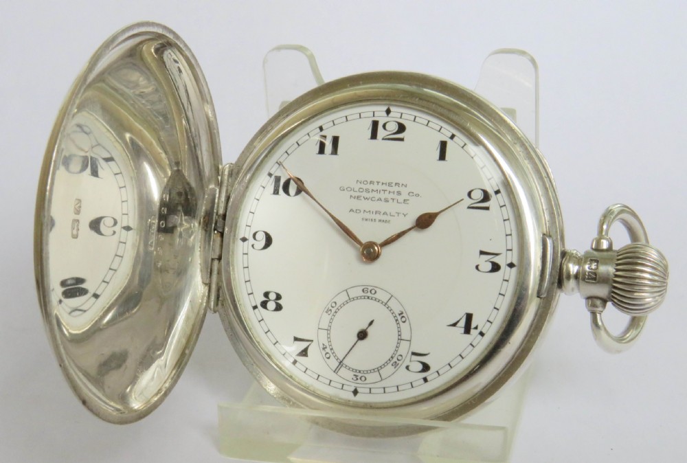 Antique silver Rolex full hunter pocket watch, 1925