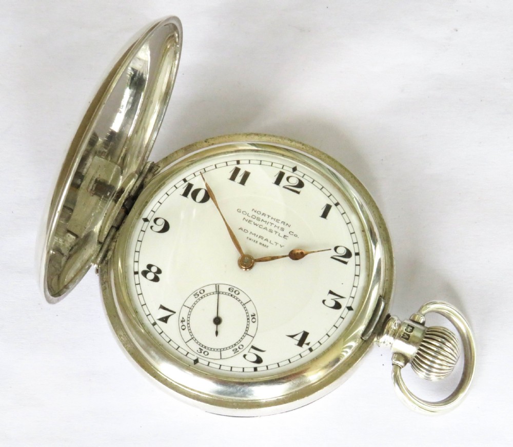 Antique silver Rolex full hunter pocket watch, 1925 View II