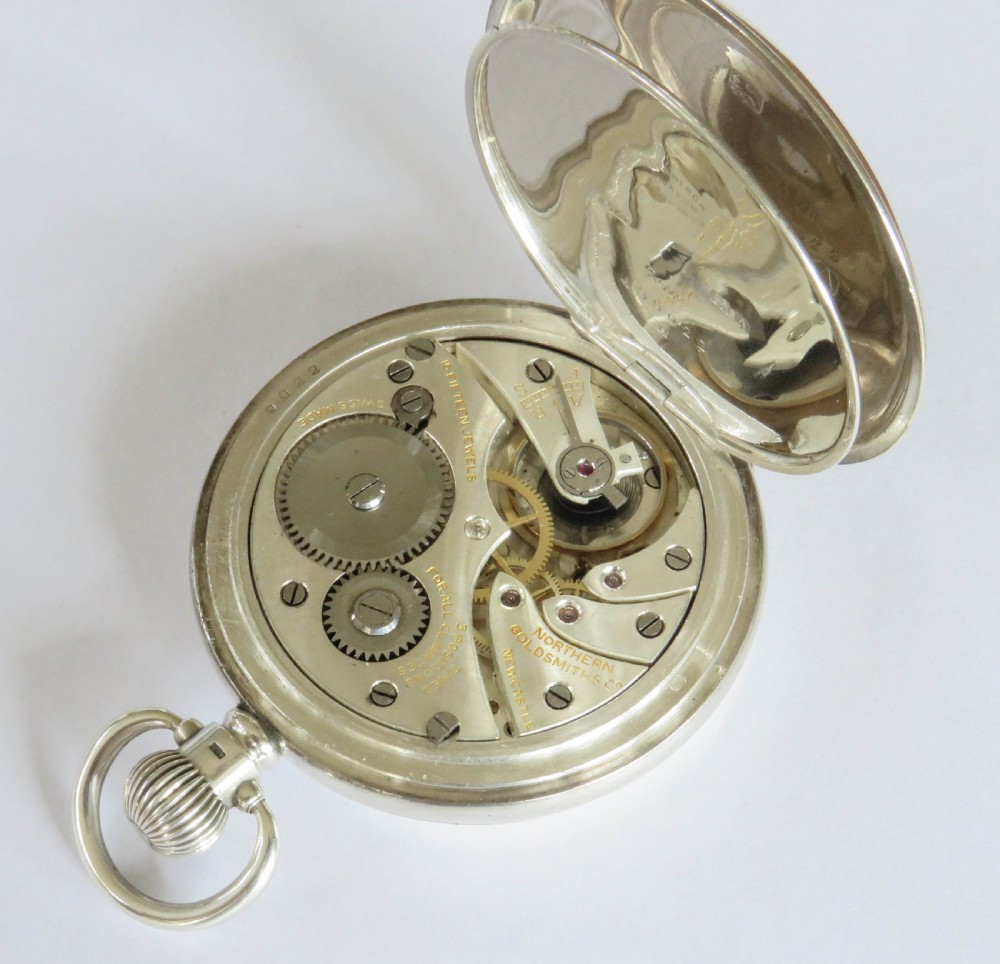 Antique silver Rolex full hunter pocket watch, 1925 View IV