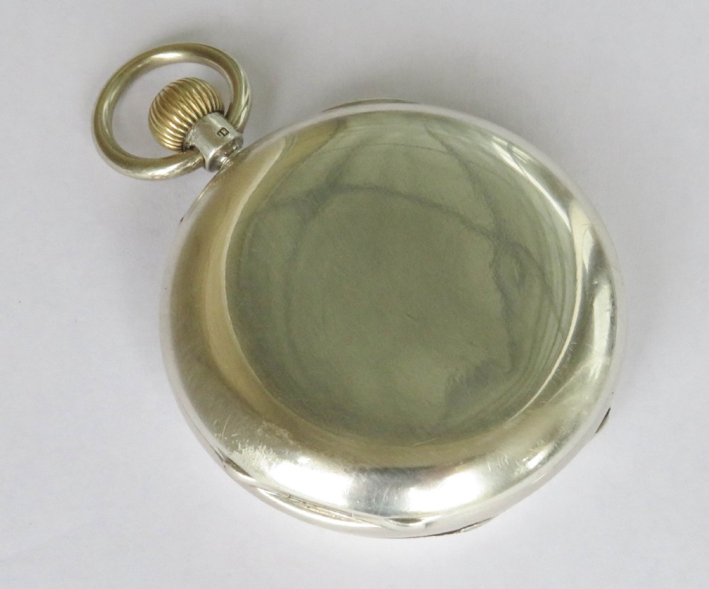 Antique silver full hunter pocket watch, Brockbank & Atkins View V