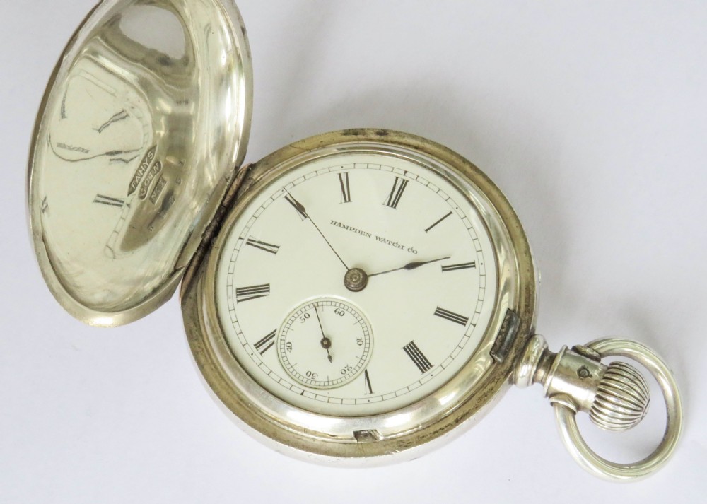 Antique Hampden Watch Co Lakeside full hunter pocket watch View II