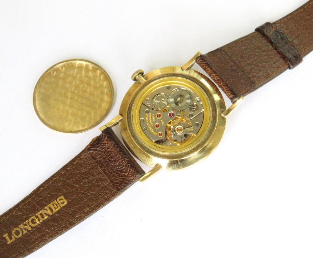 Gents 9ct gold Longines wrist watch, 1958 View III