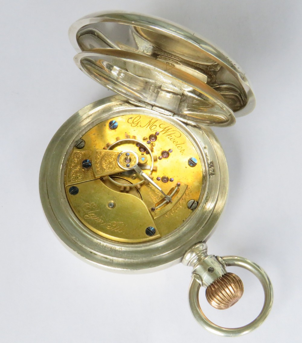 Antique Elgin pocket watch, G M Wheeler, 1894 View III