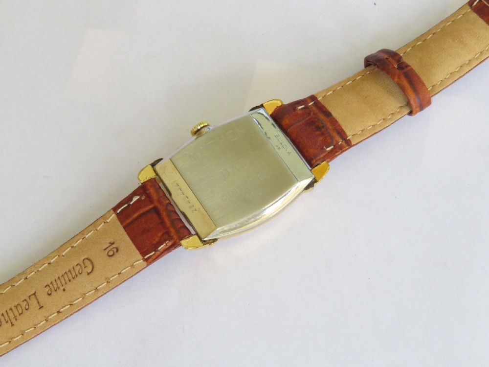 Mid-size Bulova Engineer wrist watch, 1950 View V