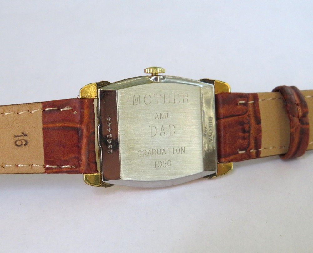 Mid-size Bulova Engineer wrist watch, 1950 View VI