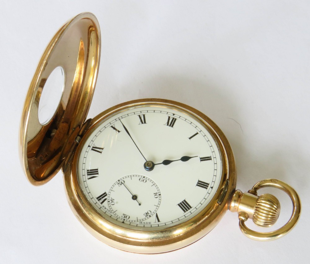 Antique Revue half hunter pocket watch View II