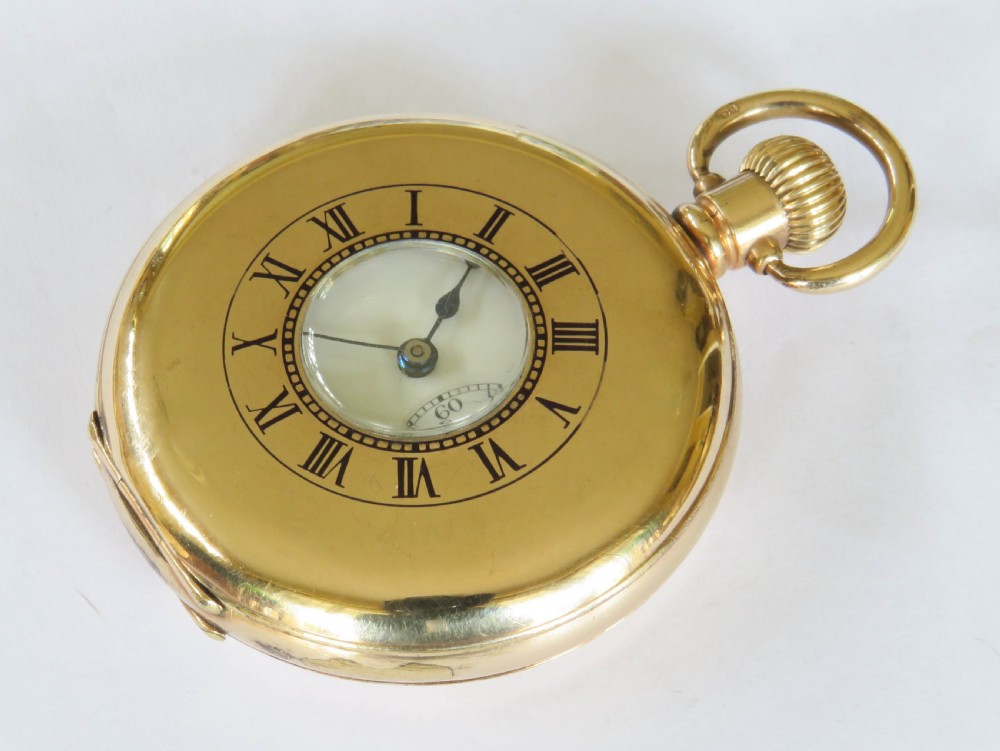 Antique Revue half hunter pocket watch View III