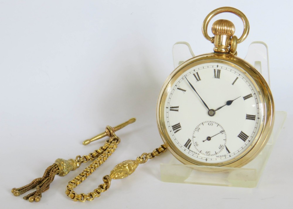 Antique Swiss pocket watch and chain