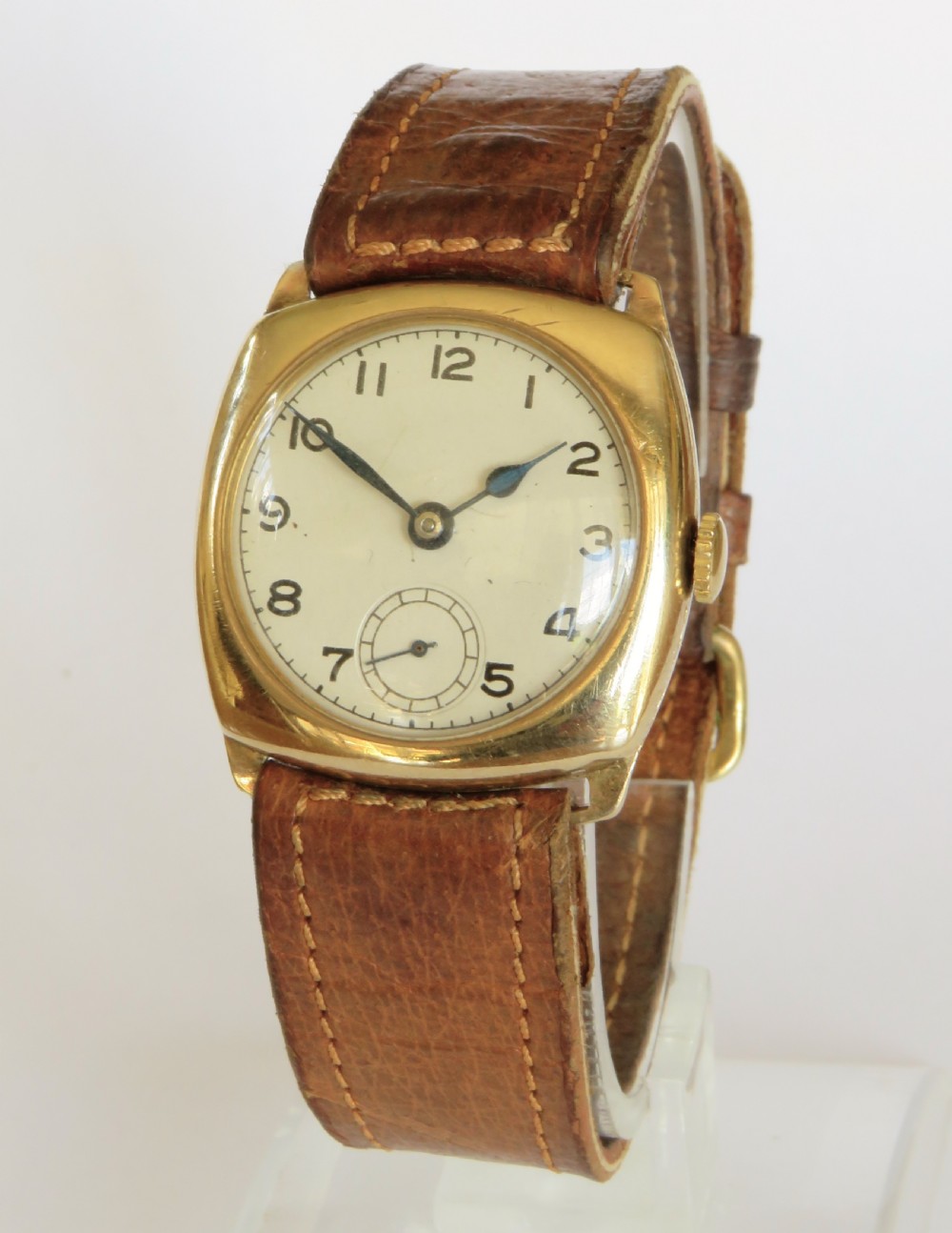 Gents 9ct gold Visible wrist watch, 1944