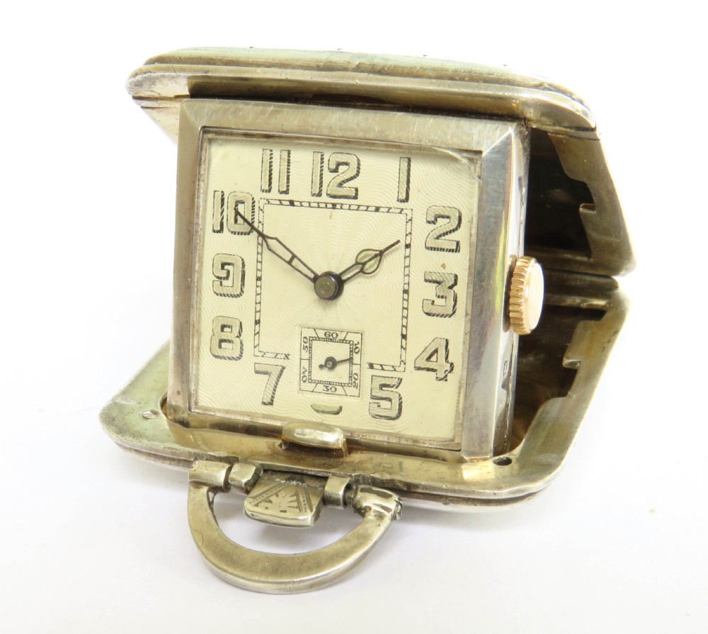Silver purse watch in the form of a handbag, 1933
