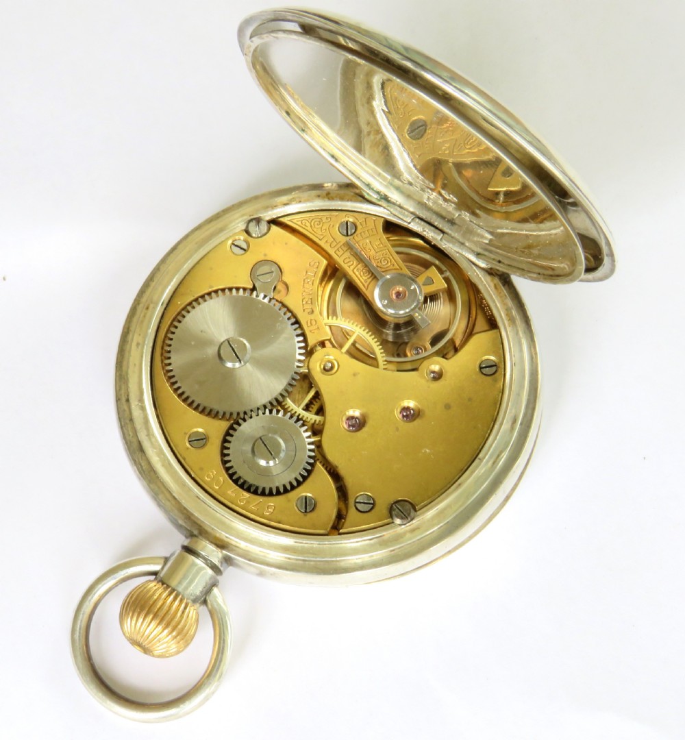 Antique silver full hunter pocket watch, Highland Light Infantry View V
