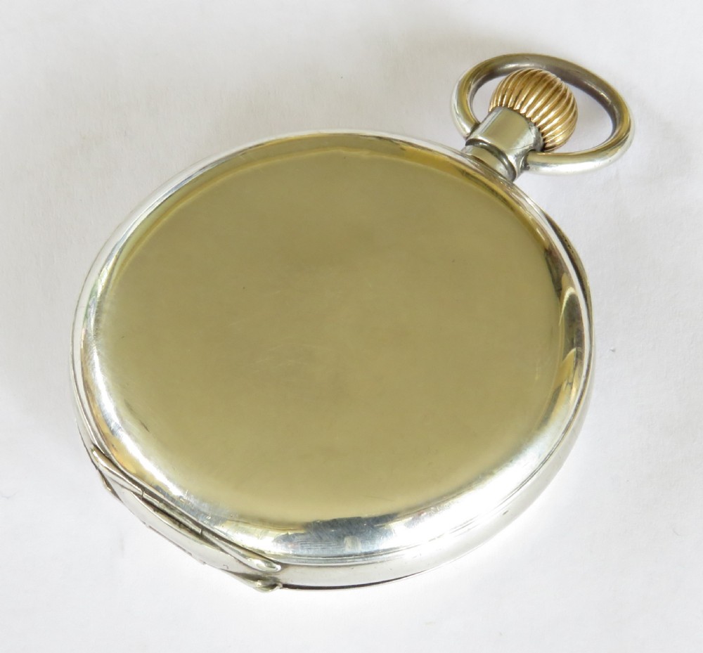 Antique silver full hunter pocket watch, Highland Light Infantry View VI