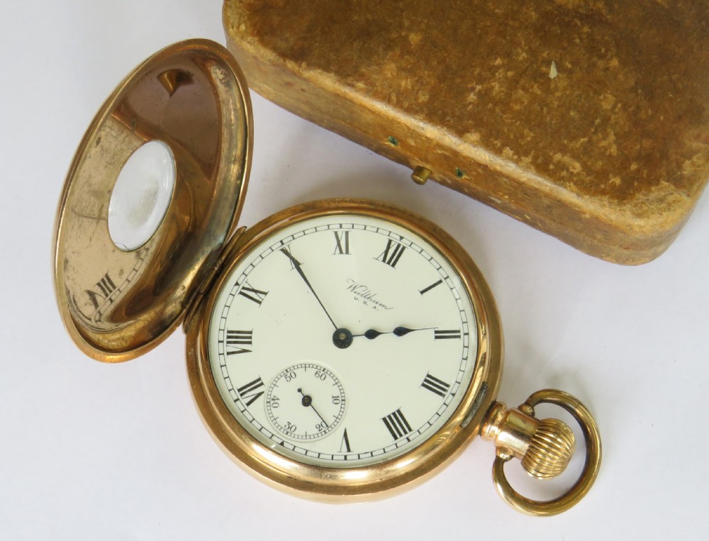 Antique Waltham half hunter pocket watch, 1926 View II