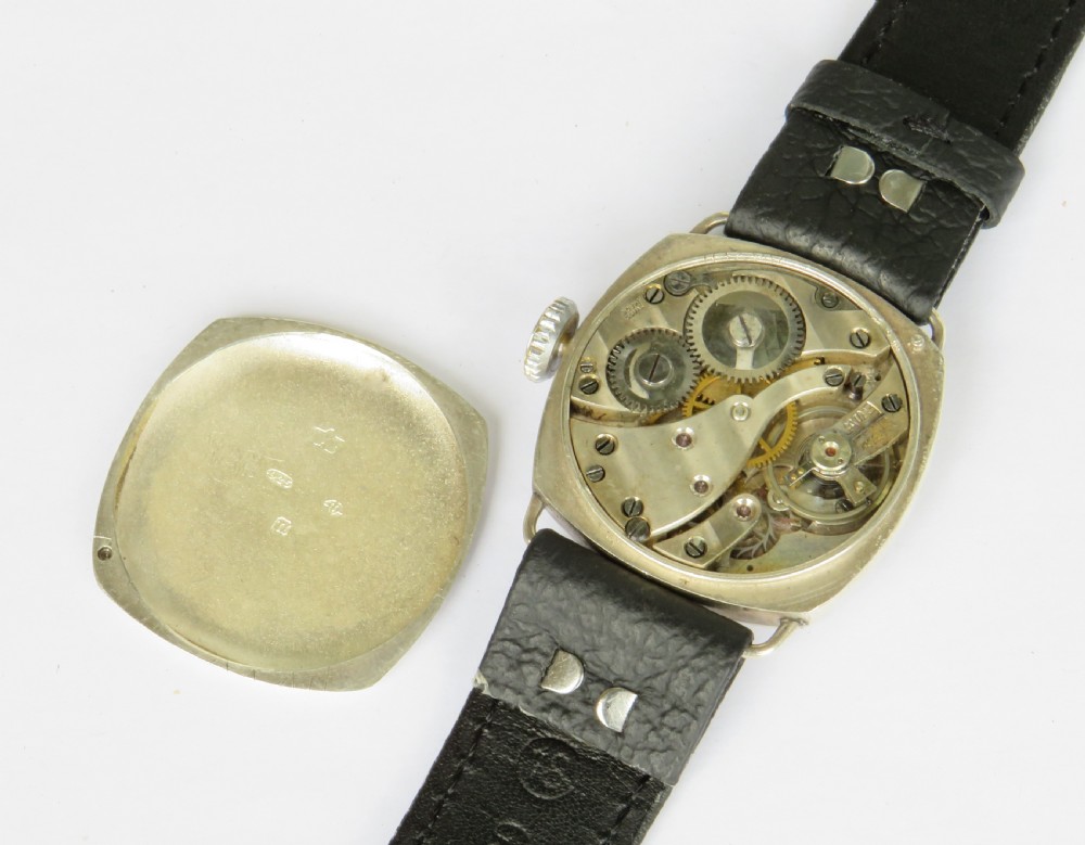 Gents silver wrist watch, 1928 View III