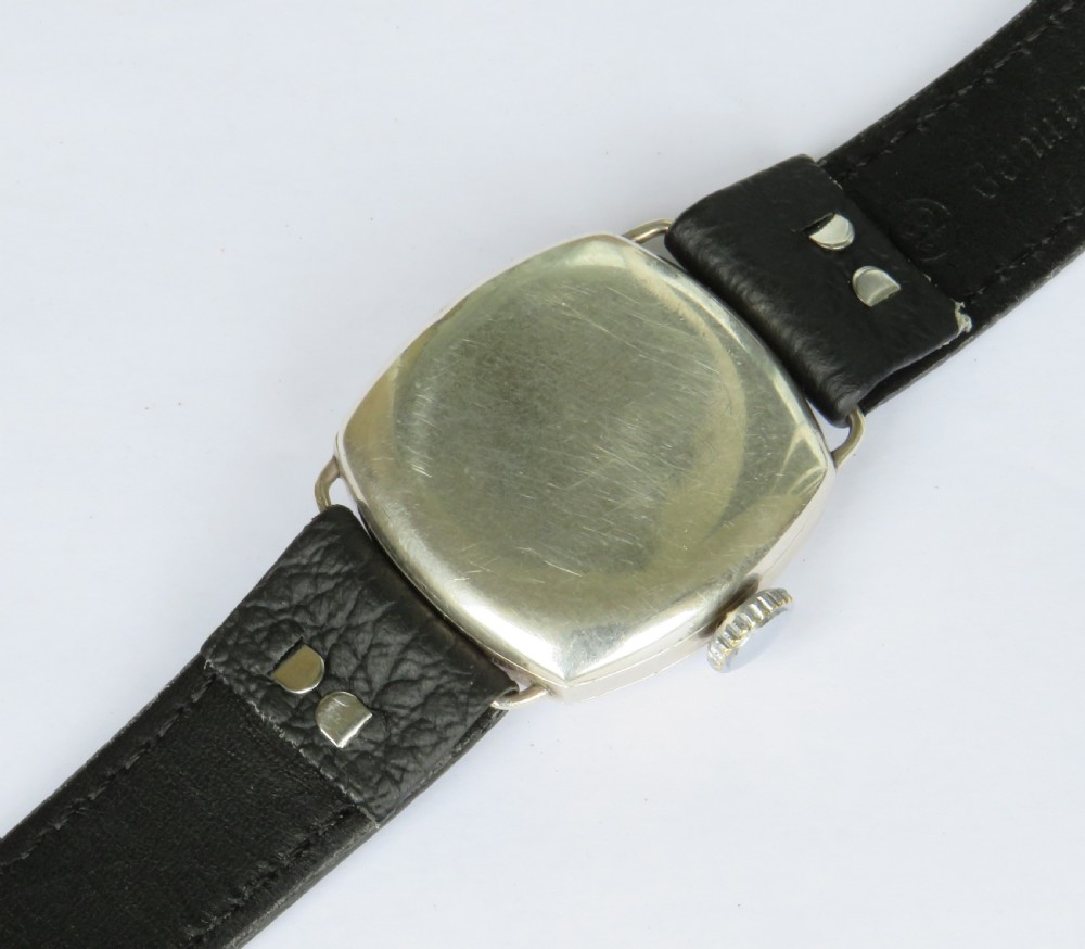 Gents silver wrist watch, 1928 View V