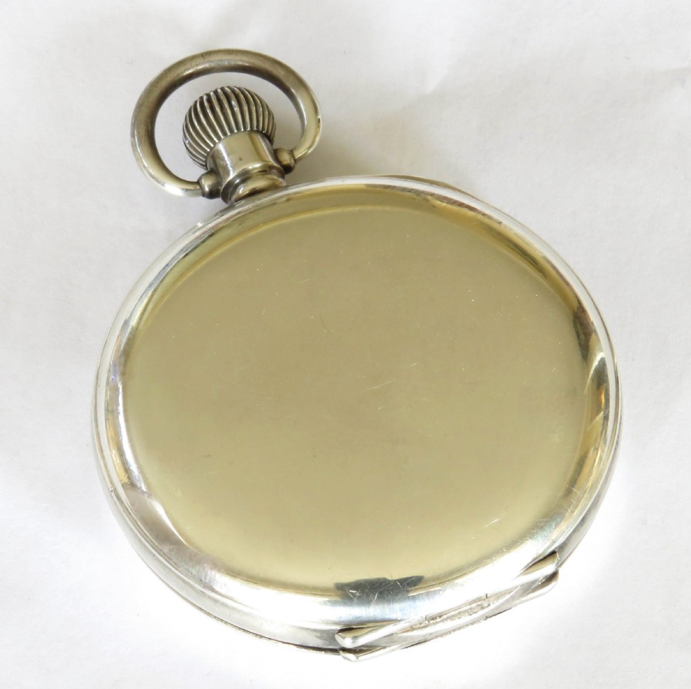 Antique silver Waltham Marquis half hunter pocket watch. View VI
