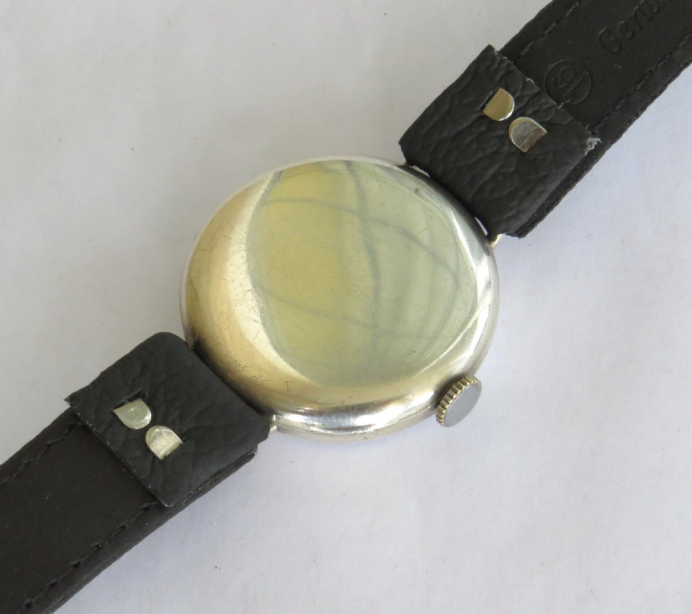 Gents J W Benson silver wrist watch, 1936 View V
