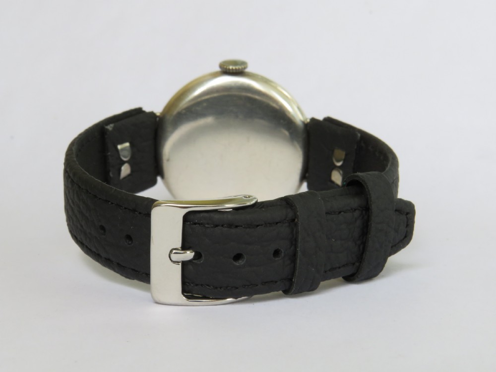 Gents J W Benson silver wrist watch, 1936 View VI