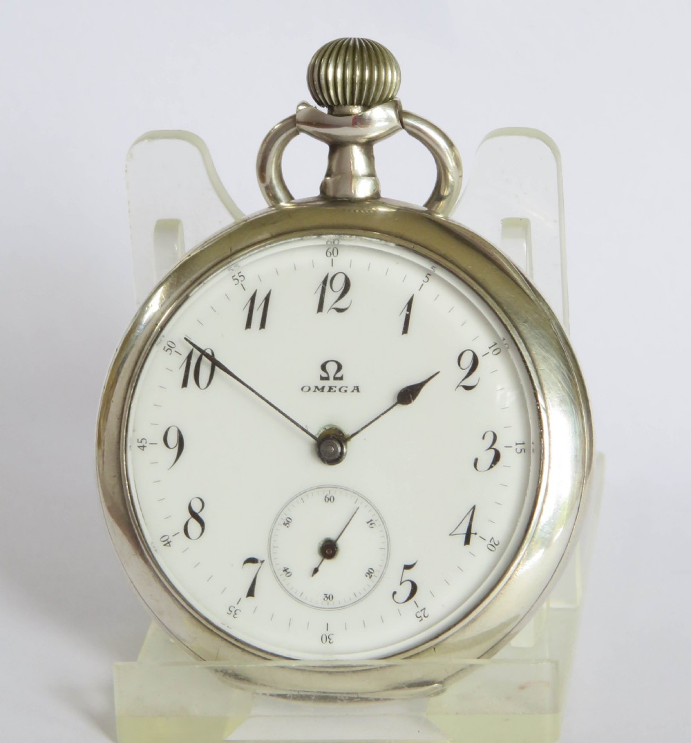Antique silver Omega pocket watch