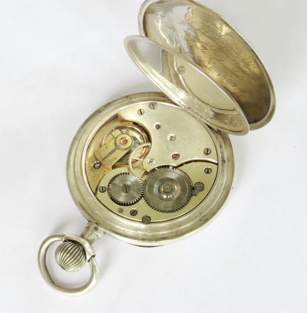 Antique silver Omega pocket watch View V