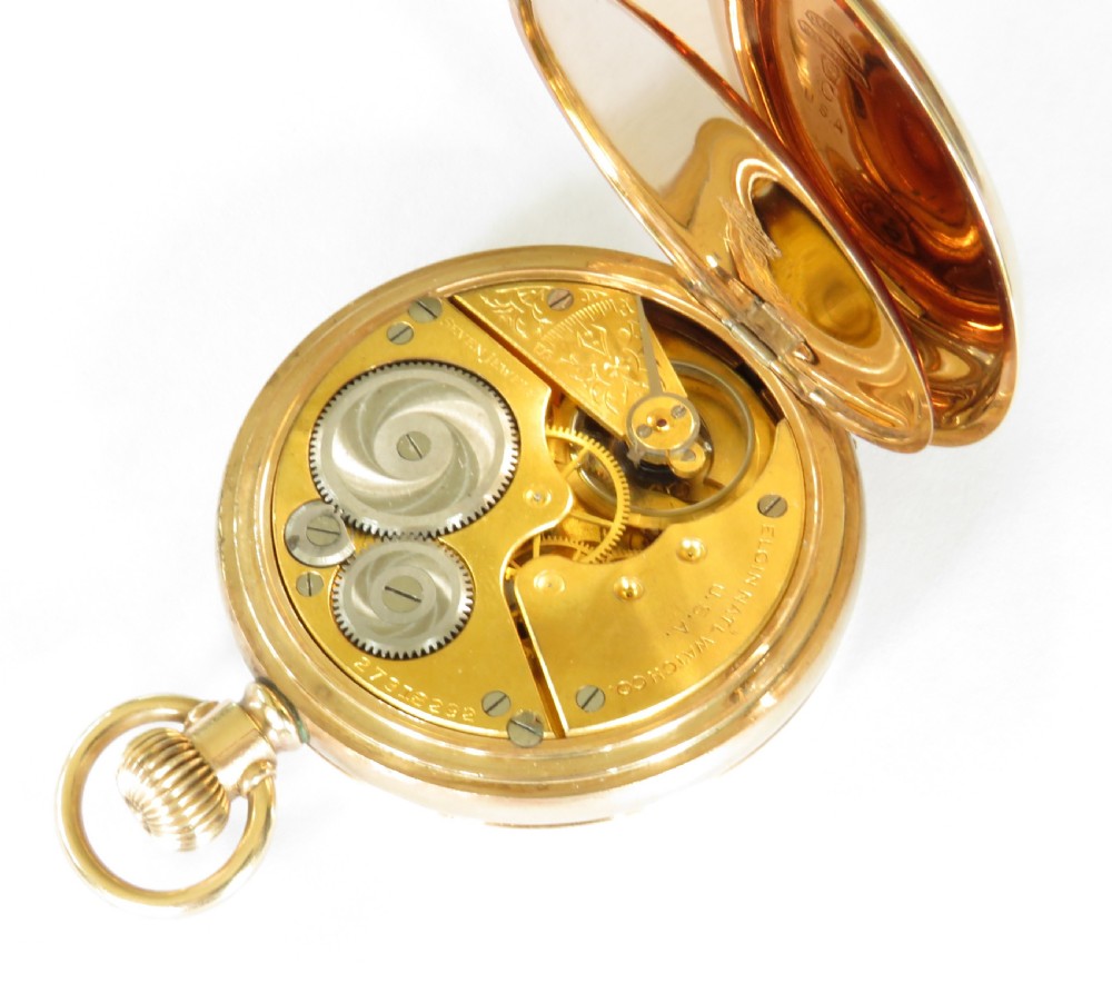 Antique Elgin full hunter pocket watch, 1930 View IV